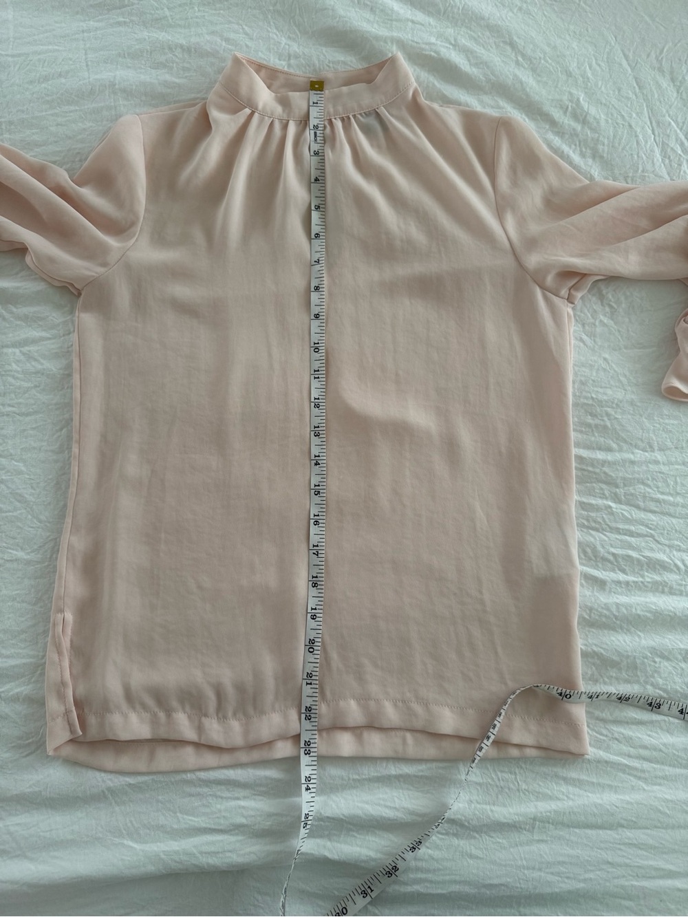 H&M Elegant Women’s Blush Pink Ruffle-Sleeve Top - Picture 10 of 10